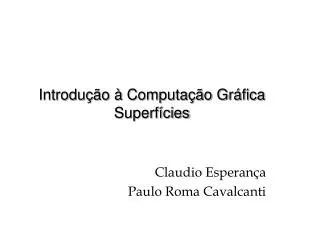 introdu o computa o gr fica superf cies