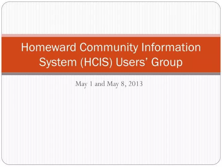 homeward community information system hcis users group