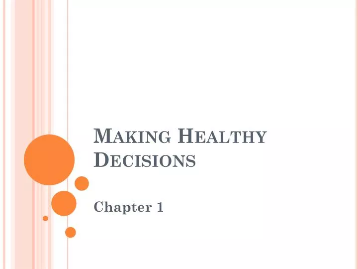 making healthy decisions
