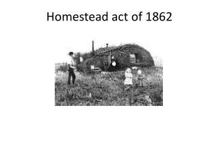 homestead act of 1862