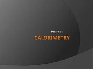 Calorimetry