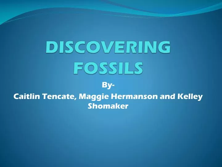 discovering fossils