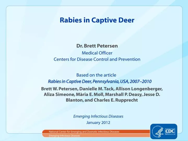 rabies in captive deer