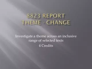 8823 Report theme - change