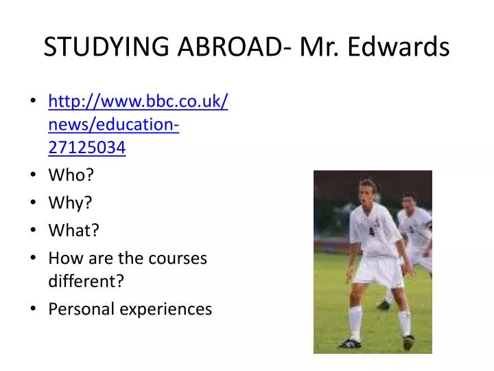 studying abroad mr edwards
