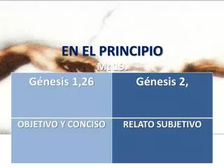 en el principio mt 19