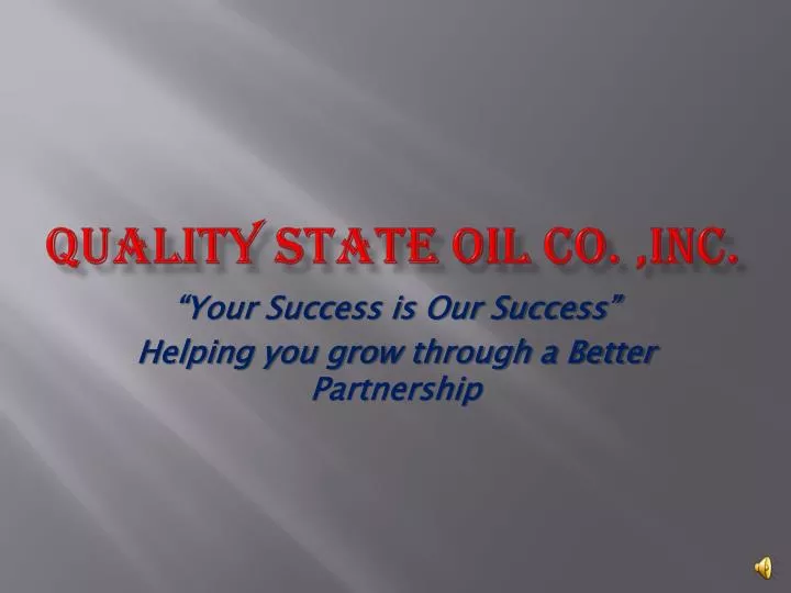 quality state oil co inc