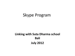 Skype Program