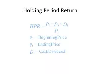Holding Period Return