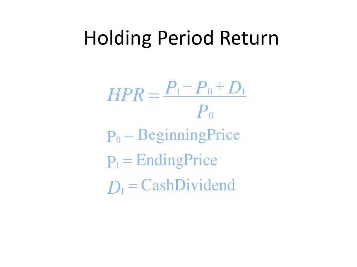 holding period return