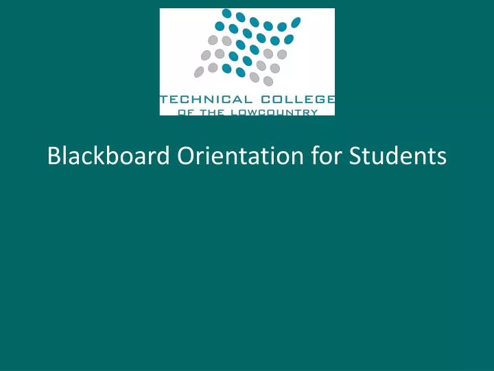blackboard orientation for students