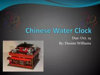 Chinese Water Clock