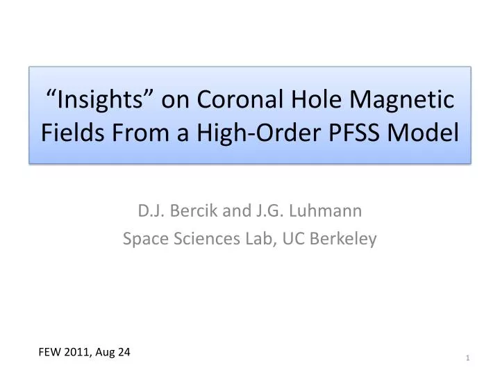 insights on coronal hole magnetic fields from a high order pfss model