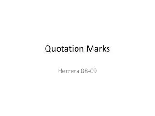 quotation marks