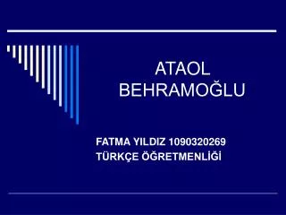 ataol behramo lu