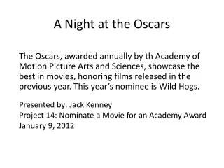 A Night at the Oscars