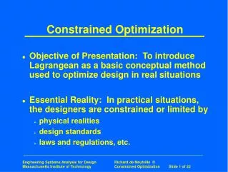 Constrained Optimization