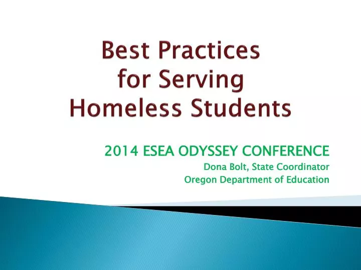 best practices for serving homeless students