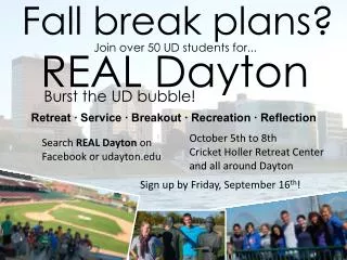Join over 50 UD students for...