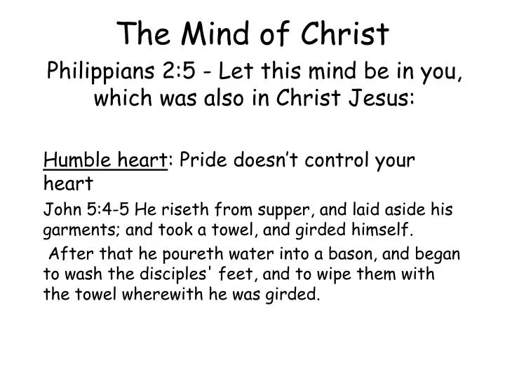 the mind of christ