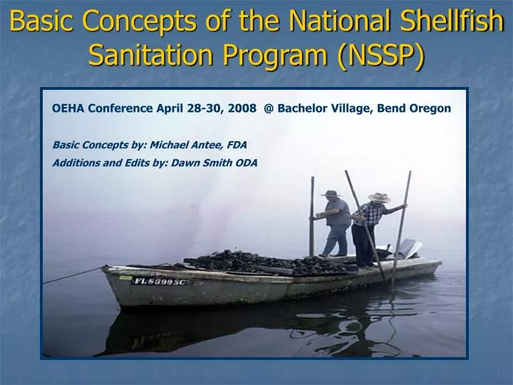 basic concepts of the national shellfish sanitation program nssp