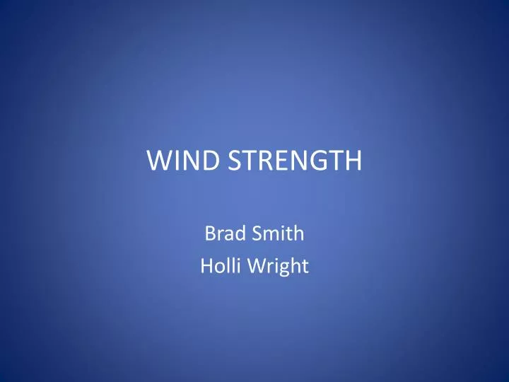 wind strength