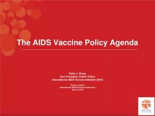 The AIDS Vaccine Policy Agenda