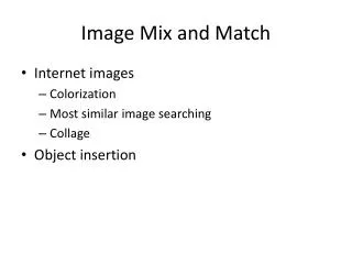 Image Mix and Match