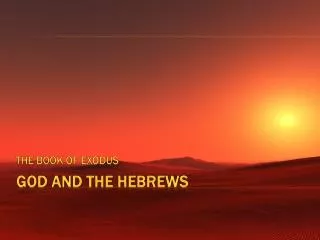 God and The Hebrews