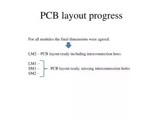 PCB layout progress