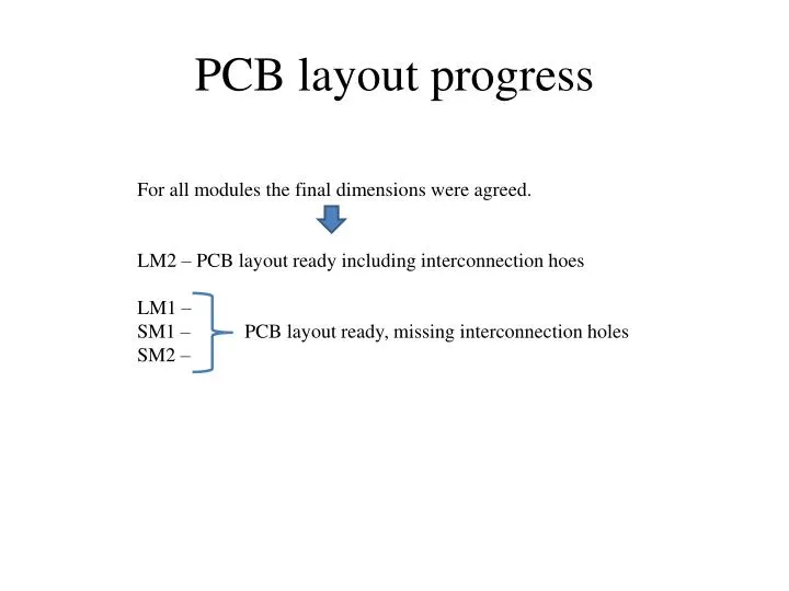 pcb layout progress