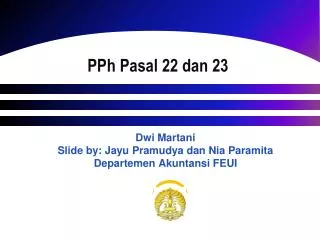 P Ph Pasal 22 dan 23
