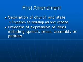 first amendment
