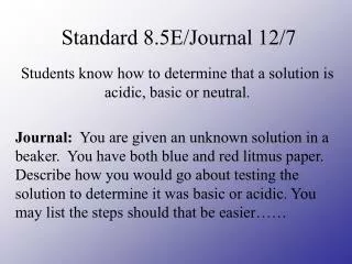 Standard 8.5E/Journal 12/7