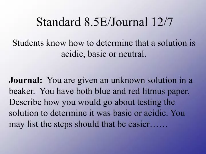 standard 8 5e journal 12 7