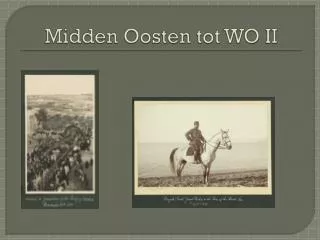 midden oosten tot wo ii