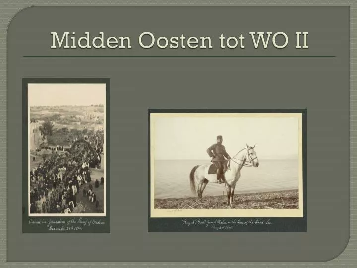 midden oosten tot wo ii