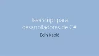 javascript para desarrolladores de c