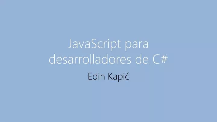 javascript para desarrolladores de c