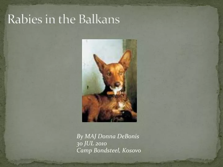 rabies in the balkans