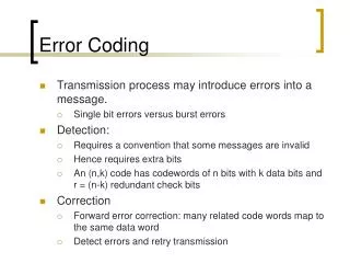 Error Coding