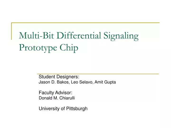 multi bit differential signaling prototype chip