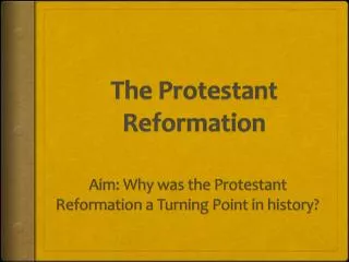 the protestant reformation
