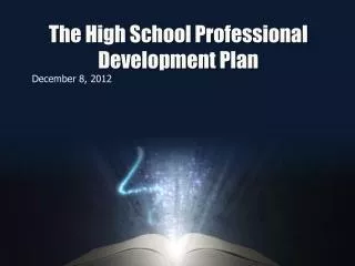 The High School Professional Development Plan