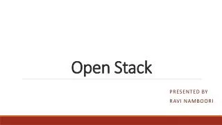 ravi namboori-OpenStack Framework Introduction