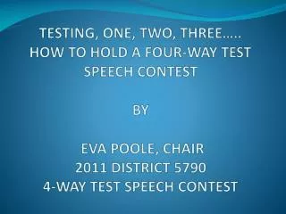 The 4-WAY TEST