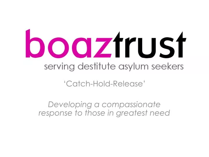 catch hold release developing a compassionate response to those in greatest need