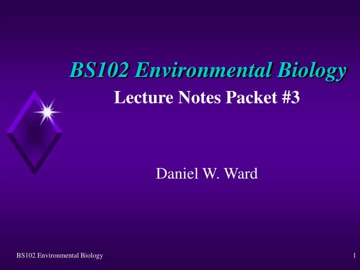 bs102 environmental biology