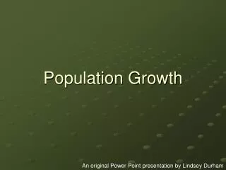 Population Growth