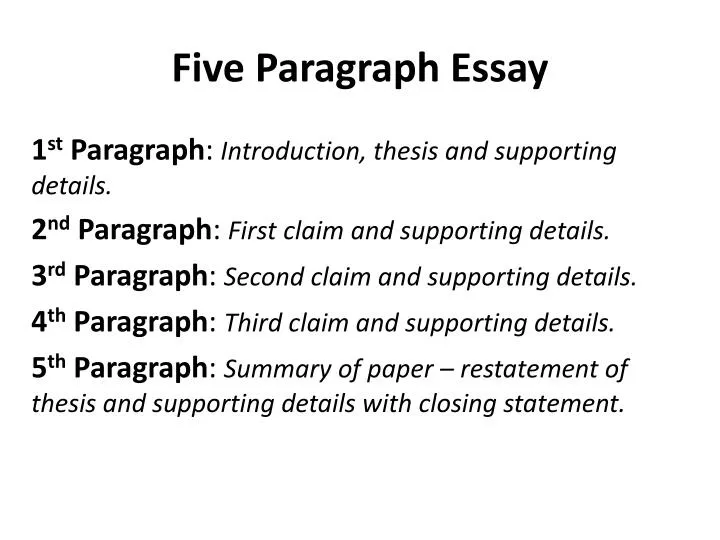 five paragraph essay